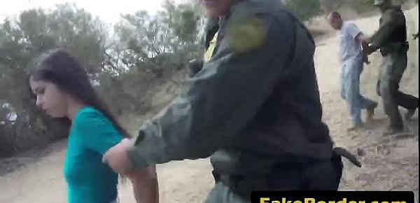  Pale Vixen With Firm Round Butt Gets Pussy Banged By Border Patrol Agent